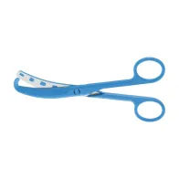 Aesculap SUSI Nabelschnurschere, gebogen, stumpf, 160 mm), blau, steril, einweg