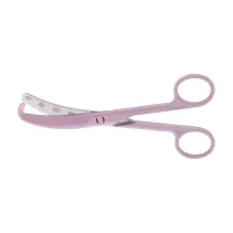 Aesculap SUSI Nabelschnurschere, gebogen, stumpf, 160 mm, rosa, steril, einweg