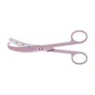 Aesculap SUSI Nabelschnurschere, gebogen, stumpf, 160 mm, rosa, steril, einweg