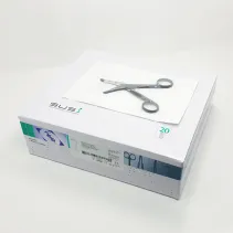Aesculap SUSI Verband- und Kleiderschere, seitwärts gewinkelt, 145 mm, steril, einweg
