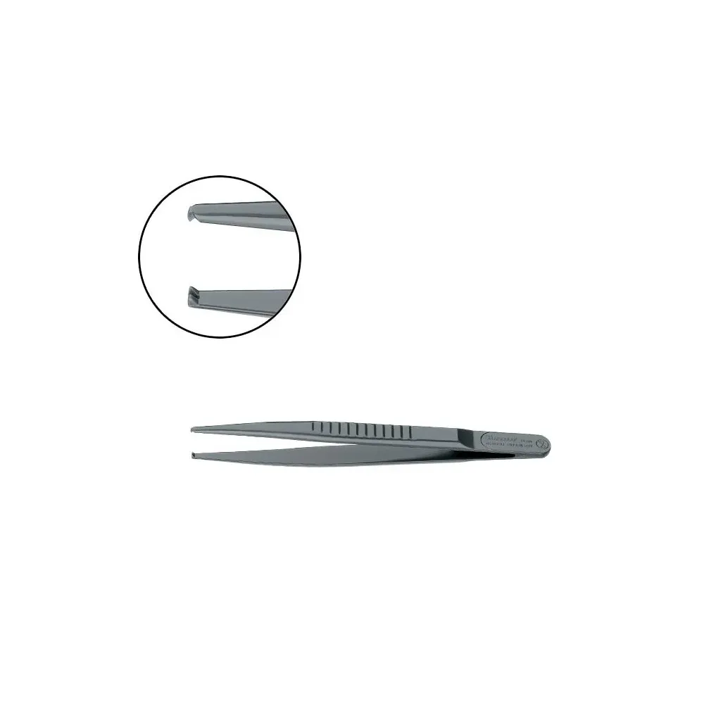Aesculap SUSI Chirurgische Pinzette, gerade, 145 mm, 1 x 2 Zähne, steril, einweg