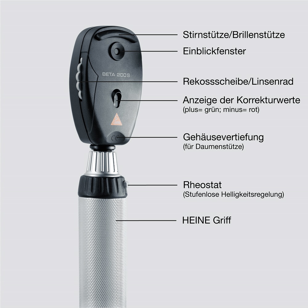 HEINE Ophthalmoskop beschriftet 1